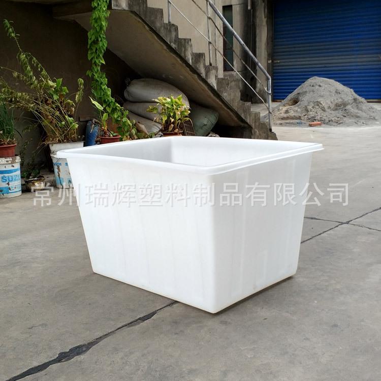 400L推布车方桶 印染厂布草车内胆 450升塑料水箱可移动带轮子
