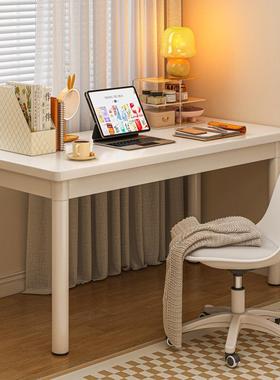 白色书桌学生家用简易桌子卧室女生化妆桌工作台电脑桌台式办公桌
