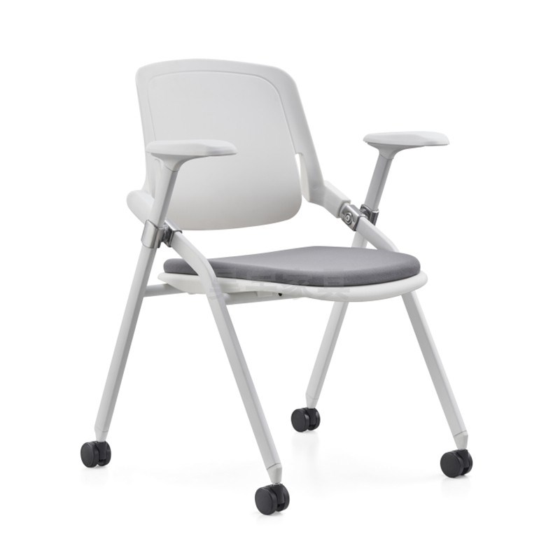 智慧教室听课椅折叠会议椅带小桌板培训椅滚轮办公椅商务洽谈椅子