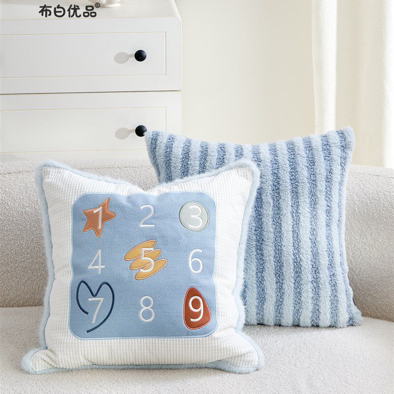 抱枕沙发客厅高级感好看的男女生数字卡通2025新款可拆洗抱枕靠垫