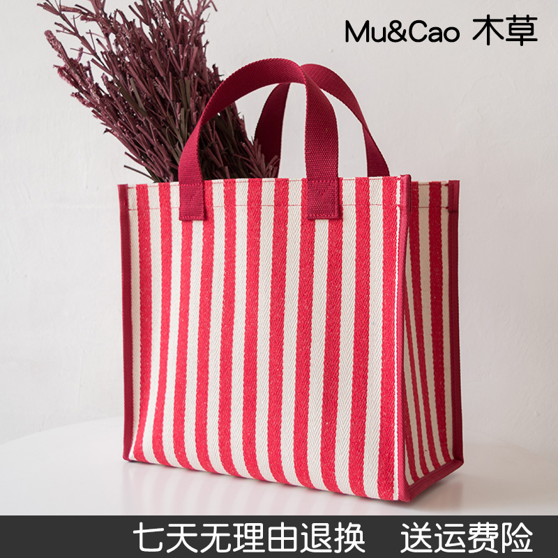 韩版学生手提袋帆布手拎大号大容量便携包新年超市购物袋环保袋女