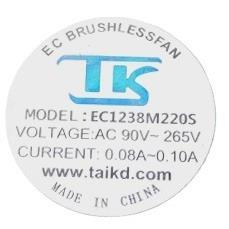 原装TK MODEL EC1238M220S AC90V~265V 0.08A~0.10A 12038 12厘米