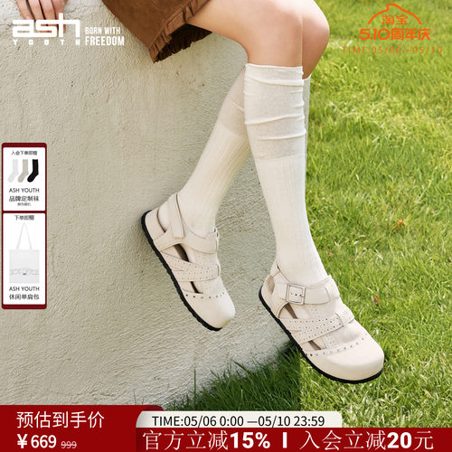 ASHYOUTH厚底增高勃肯罗马凉鞋