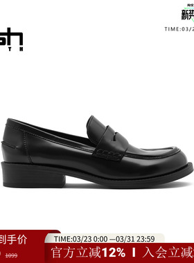 ASH YOUTH「乐福」女鞋新款真皮千金乐福鞋一脚蹬休闲鞋单鞋