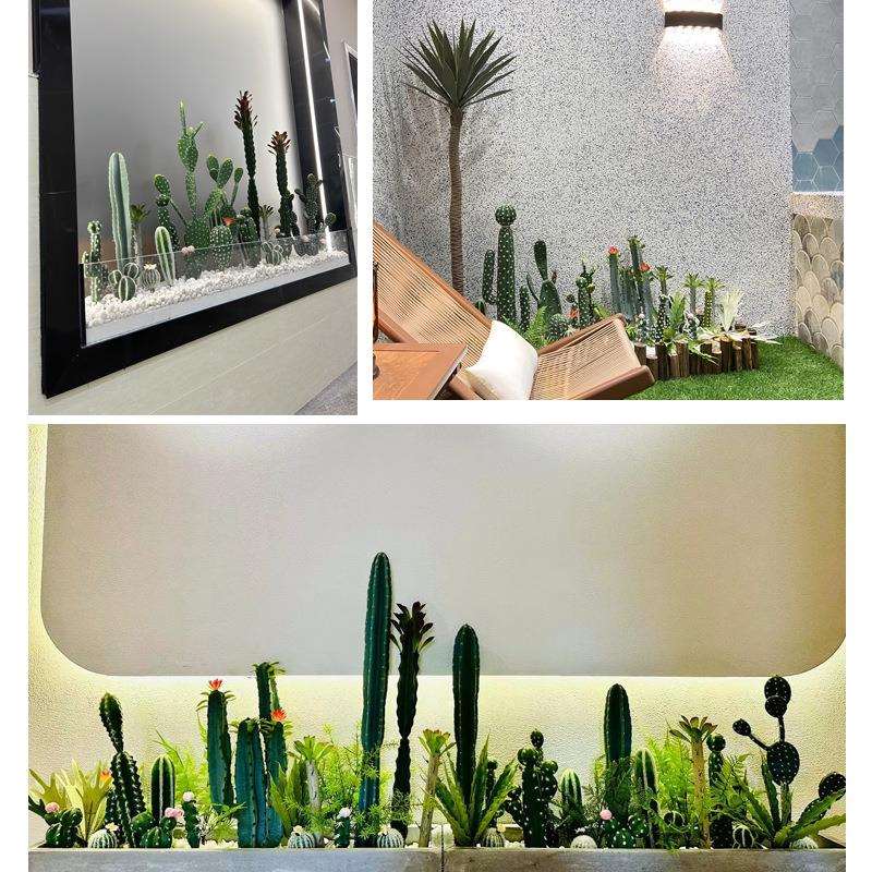 仿真植物造景组合仙人掌仙人柱室内景观装饰摆件小型仿生绿植假花