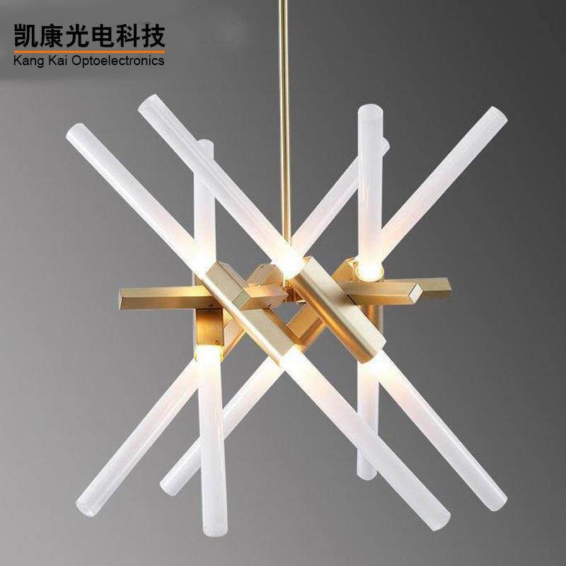 2023新款网红轻奢吊灯饰北欧餐厅卧室led后现代简约树杈客厅灯具