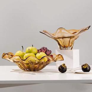 欧式现代家居装饰品高档水晶玻璃果盘果罐花瓶茶几装饰 厂家