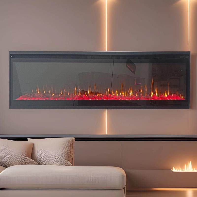 跨境美式电子壁炉仿真木炭火焰壁炉家用嵌入式电视墙装饰挂壁炉,3C数码配件,USB灯,淘宝优惠券,粉丝福利购,淘宝优惠卷