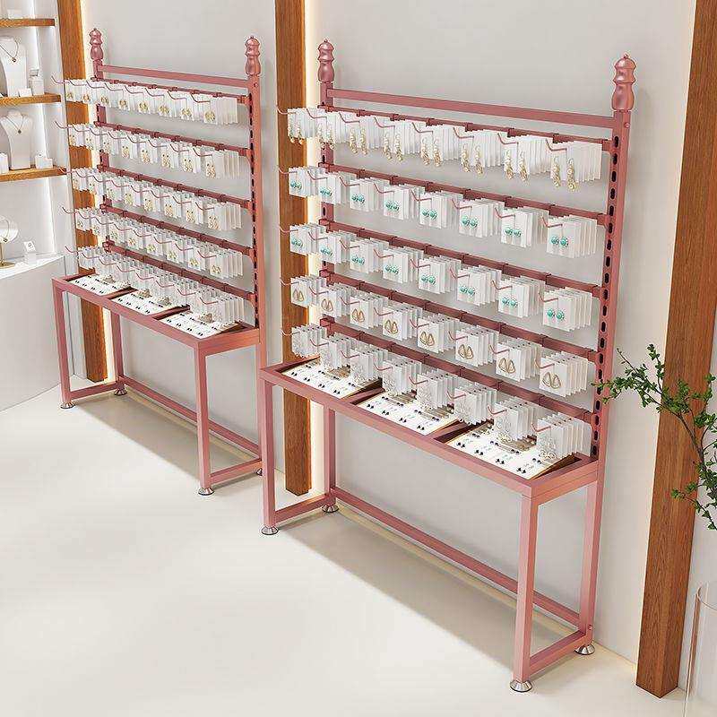 首饰展示架耳钉耳环展架收纳挂架美甲架穿戴甲展示架中岛台展示台