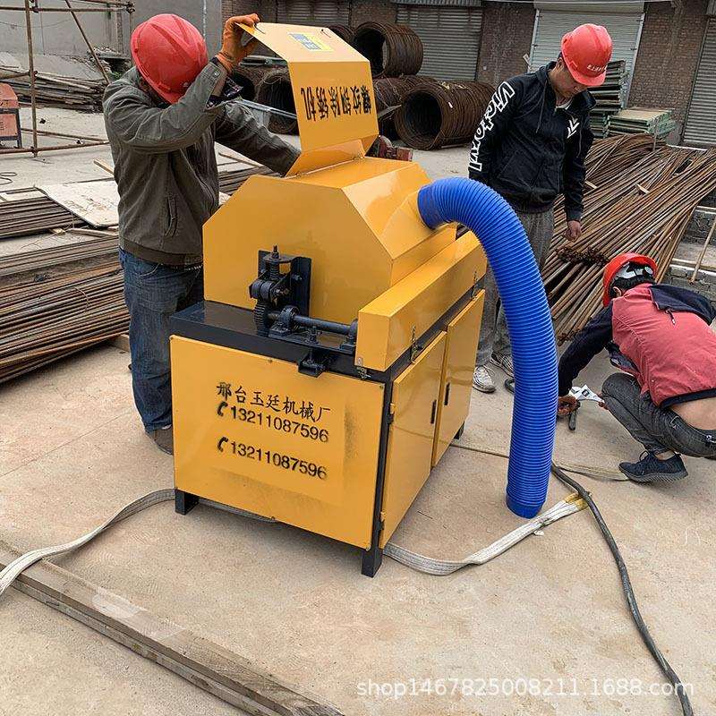 新型钢筋除锈机价格 全自动废旧钢筋调直机 钢筋切断机河北厂家