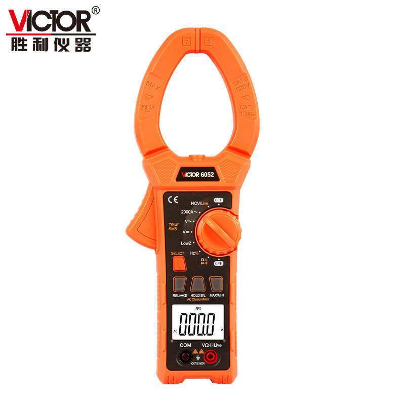 胜利VC6050 交直流2000A数字钳形万用表