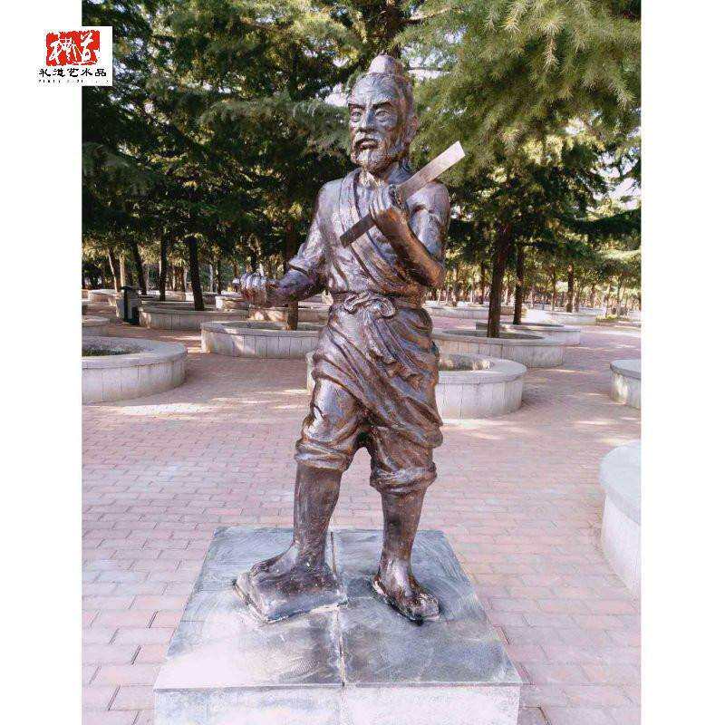 郑州场景铜雕塑古代匠人鲁班铜像全身纯铜人物摆件老师傅手工塑型