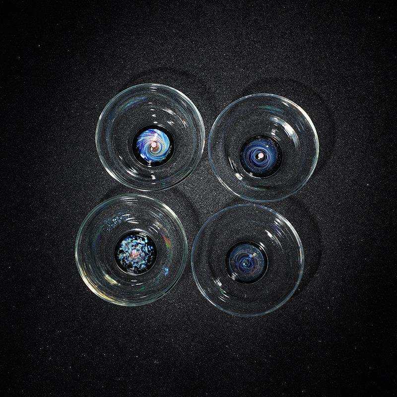 匠不二玻璃主人星空斑斓耐热防烫品茗杯纯手工高端茶杯轻奢透明功