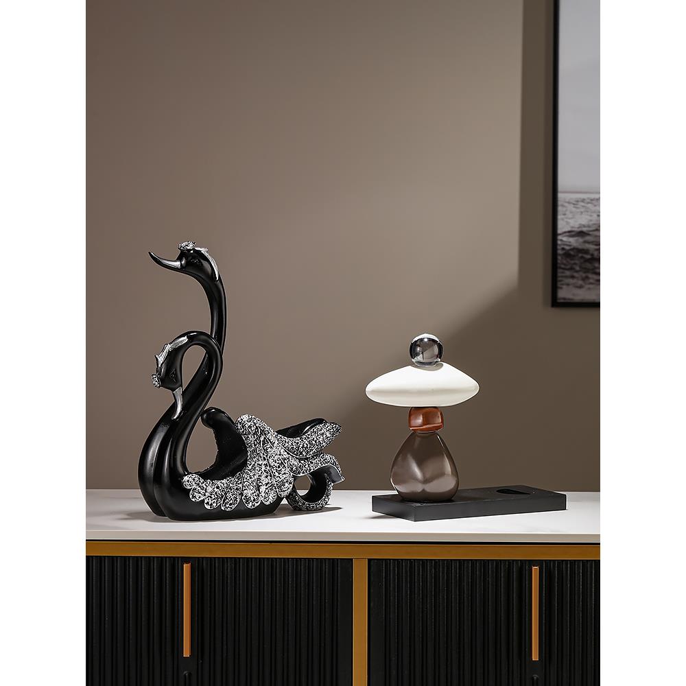 ⇝欧式红酒网红酒瓶架轻奢创意天鹅摆件家居客厅电视酒柜装饰