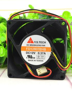 元山Y.S.TECH FD128032HB 8032 12V 0.37A 双滚珠散热风扇