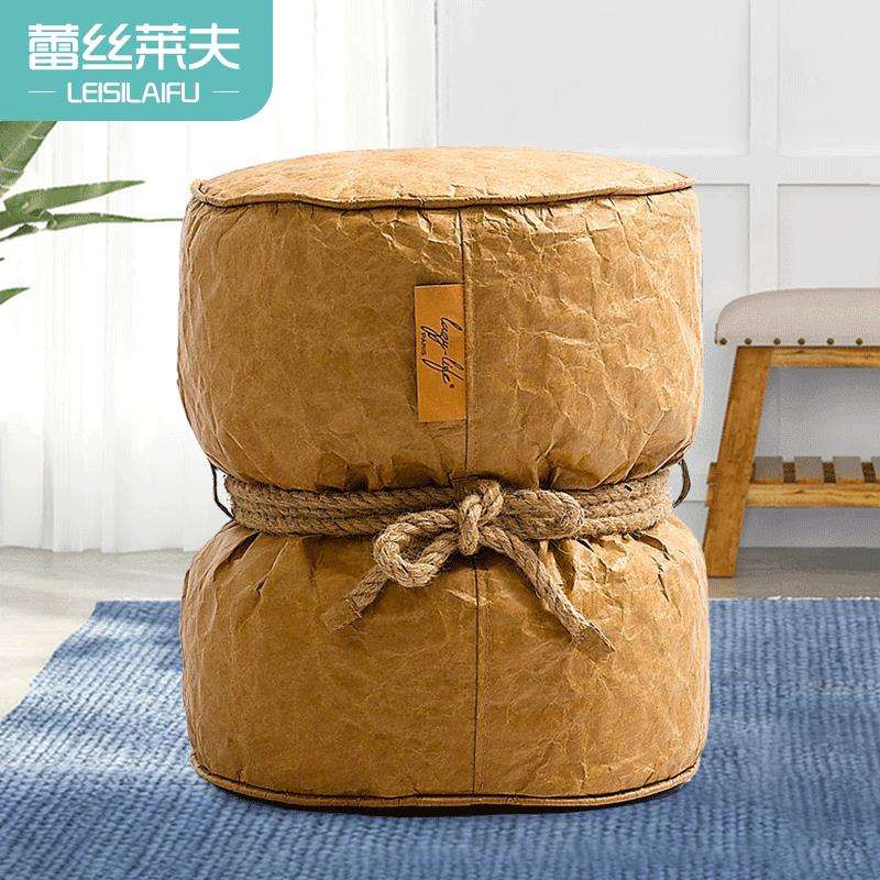 豆豆粒懒人沙发 尼龙拉链带蝴蝶结豆袋 12mm麻绳黑色网布底沙发