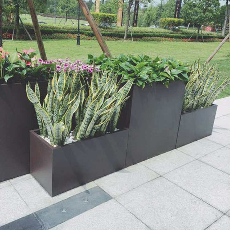 长型铁艺花箱阳台户外绿盆栽展示箱园艺种植箱花槽落地隔断花器