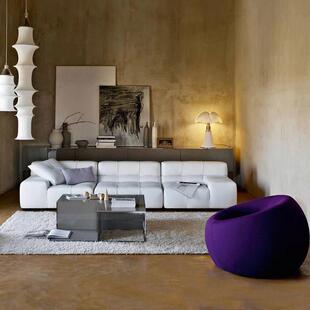 轻奢意式b&b italia 沙发椅单人休闲椅双人位布艺沙发懒人小