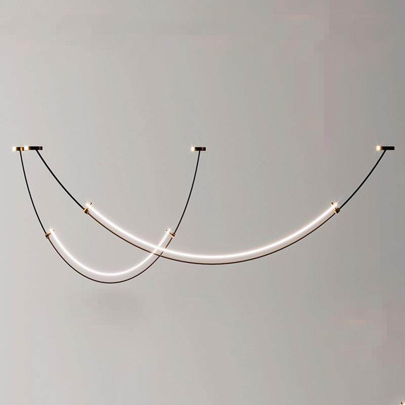 2025设计师线条餐厅灯现代简约个性客厅吧台样板间极简厨房吊灯,家装灯饰光源,智能吊灯,淘宝优惠券,粉丝福利购,淘宝优惠卷