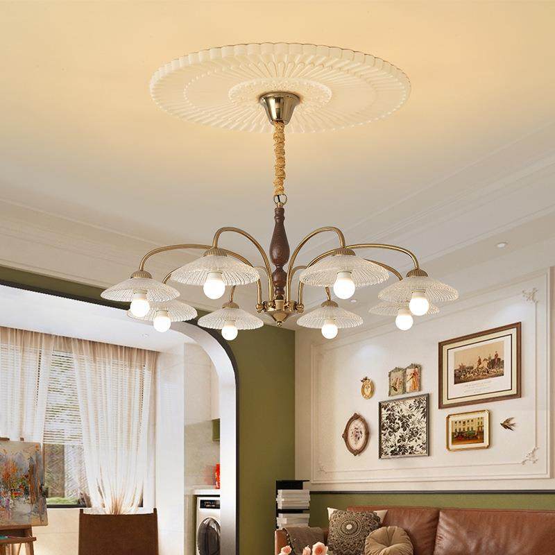 中古风客厅吊灯美式复古法式卧室书房餐厅灯2024新品护眼实木吊灯,家装灯饰光源,智能吊灯,淘宝优惠券,粉丝福利购,淘宝优惠卷