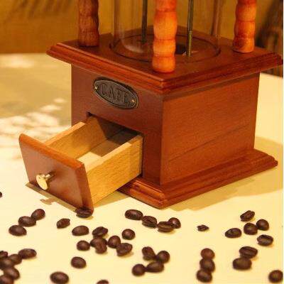 复古手摇磨豆机 手动咖啡豆研磨机 磨粉机 全封闭可视豆仓咖啡磨