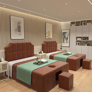 泰式spa足浴沙发足疗按摩床沐足采耳洗脚推拿理疗柔式踩背一体床