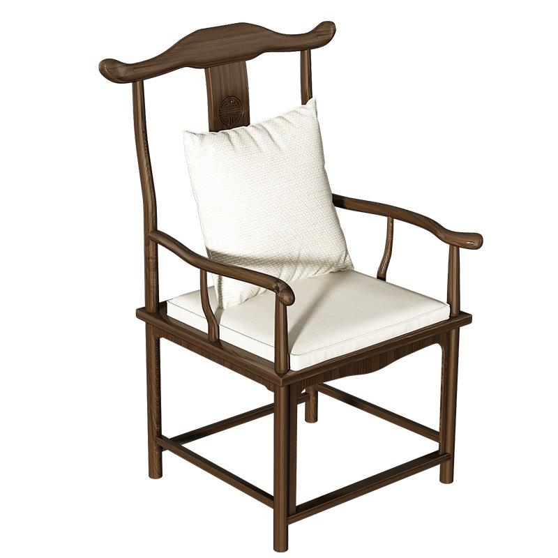 新中式实木椅家用餐厅餐椅接待会客洽谈泡茶椅简约现代书桌椅茶台