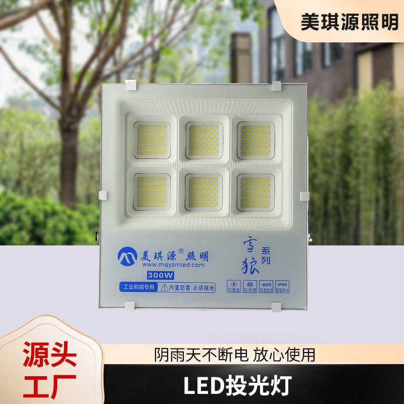 厂家大功率投光灯足瓦雪狼LED投光灯户外防水足功率泛光灯