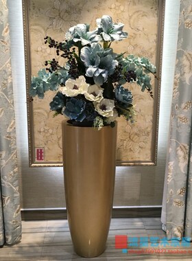 玻璃钢落地大花瓶仿真插花艺套装客厅酒J店商场欧式现代装饰品摆