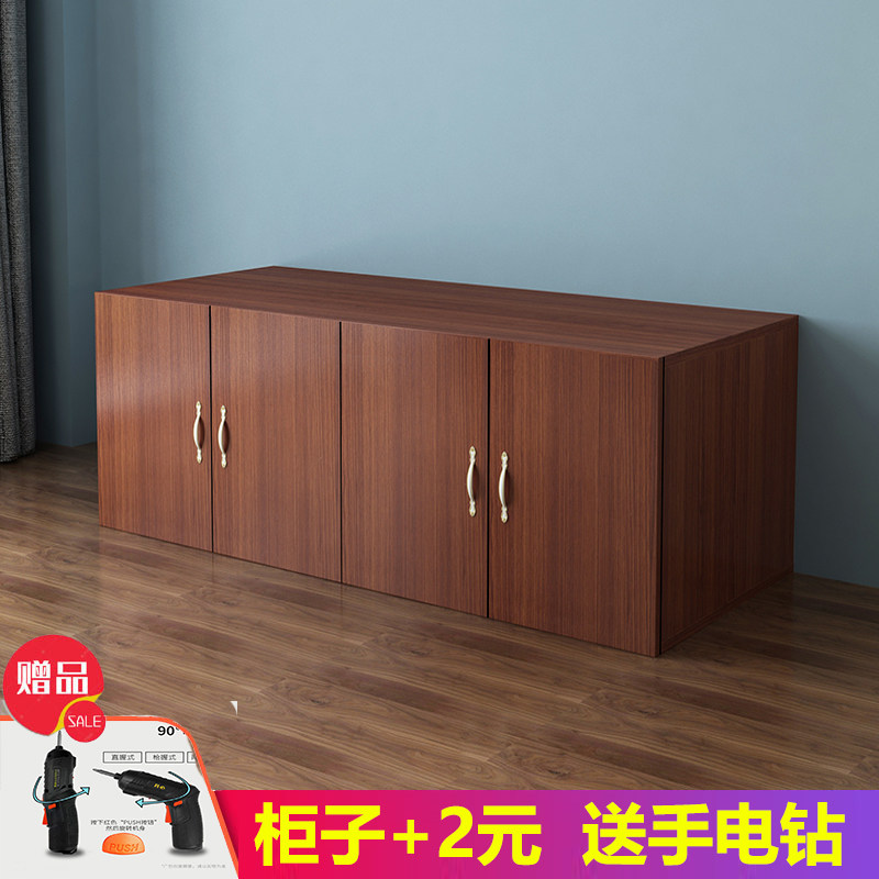 包邮衣柜顶柜实木柜吊柜阳台推拉门储E物柜2门3门4门5门定制家具