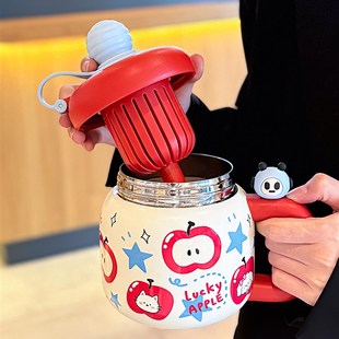 大肚杯女生高颜值不锈钢吸管保温水杯大容量胖胖便携杯子办公室