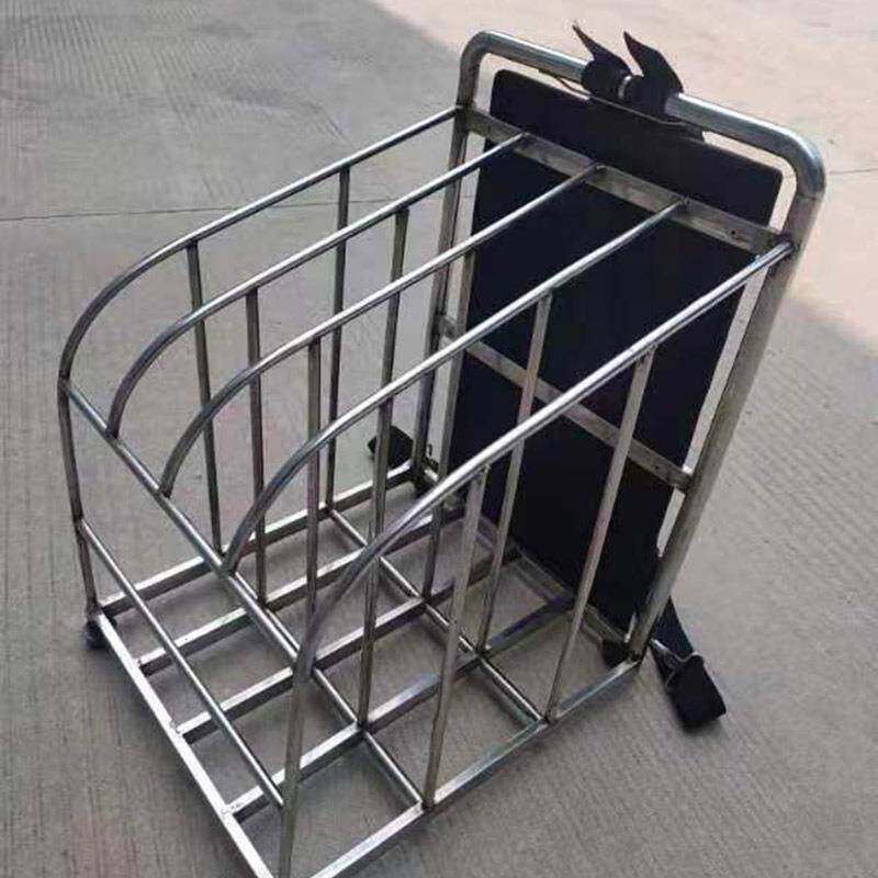 森林不锈钢水带铺设器铝合金背负式水带背架高层建筑灭火水带背篓