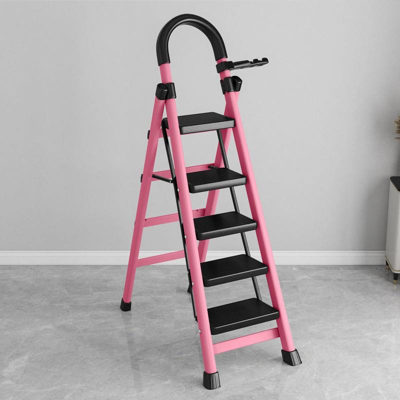 梯子家用折叠伸缩楼梯四步五步扶梯爬梯室内多功能伸缩加厚人字梯