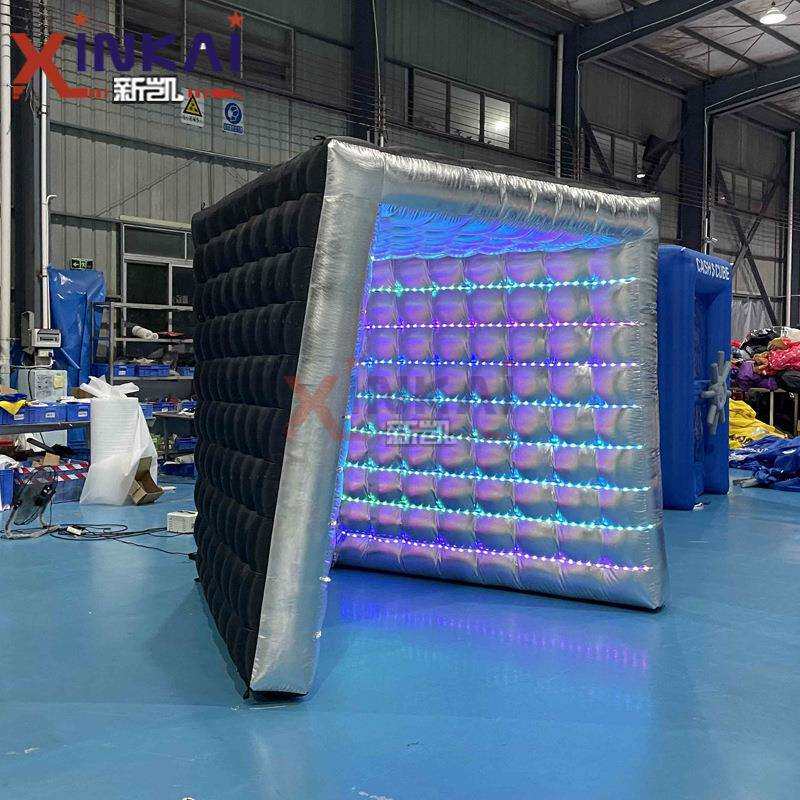 室外便携式灯光充气时尚照相亭V形LED充气商用 照相亭外壳