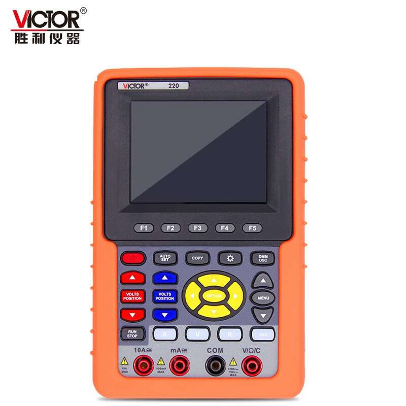 胜利双通道手持式彩色示波表VC220/VC2061/2101示波器带电脑接口