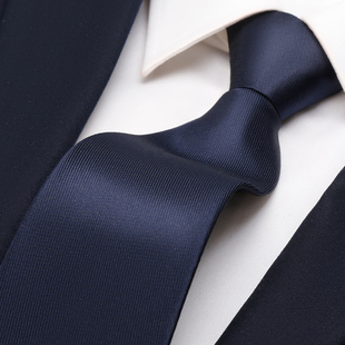 蓝色领带男正装商务拉链式结婚新郎职业男士手打黑色懒人免打结潮