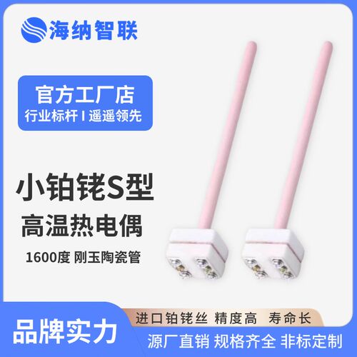铂铑热电偶S型1600度高温99刚玉陶瓷管WRP-100温度传感器测温探头