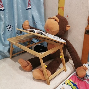 床上桌 宿舍 上m铺笔记本电脑懒人桌台式家用可移动实木小桌子