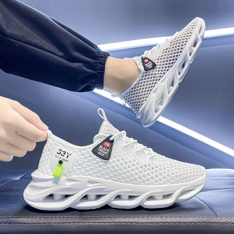 夏季网鞋男透气薄款防臭镂空休闲运动小白鞋2025新款夏天男士鞋子