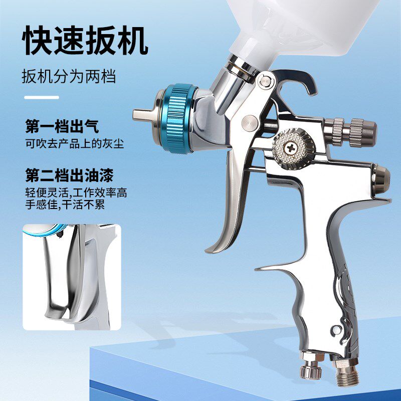 环保汽车专用喷枪喷漆枪油水两用钣金高雾化面漆清漆枪扁嘴大面积
