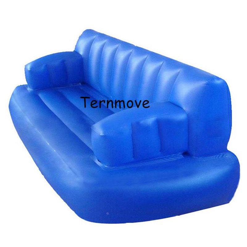 厂促气明凳子沙发方形成人透滩露营沙发户外PV沙C充气沙发展充会