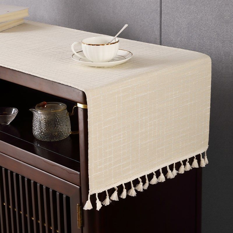 代简约现亚麻边柜6垫口玄关柜防尘门垫防免洗茶水柜桌布烫储物柜,居家布艺,桌布,淘宝优惠券,粉丝福利购,淘宝优惠卷