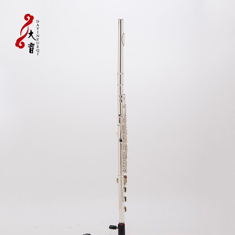 西洋吹奏乐器g军乐队儿童成人长笛C调17闭孔白铜镀银初学E分割键