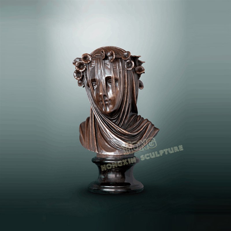 铜雕塑面纱少女EP483欧式人物工艺饰品酒店客厅书房家居桌面摆件