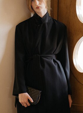 2024f新款春秋季长袖系带中长套装