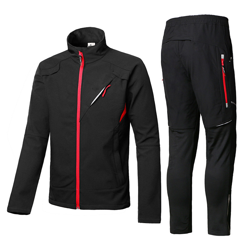 秋冬季骑行服套装男加厚防寒保暖抓绒防风防O水透气自行车单车装