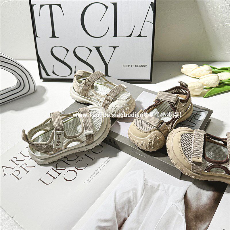 2025夏季新款婴儿凉鞋软底v女宝宝鞋子1一3岁男宝网面透气鞋小童