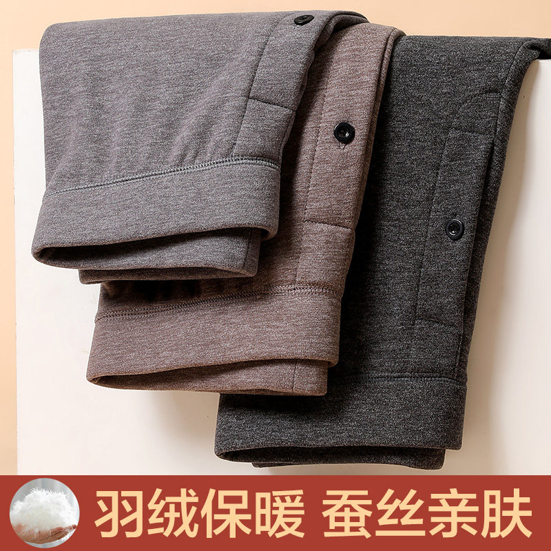 男士秋裤保暖裤2024新款秋冬季棉毛裤打底L内裤线裤薄款加绒裤衬