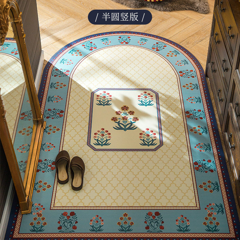 皮革入户地垫家用卧室地毯保护地板转椅圆形可擦免洗防滑脚垫现代,居家布艺,家用脚垫,淘宝优惠券,粉丝福利购,淘宝优惠卷
