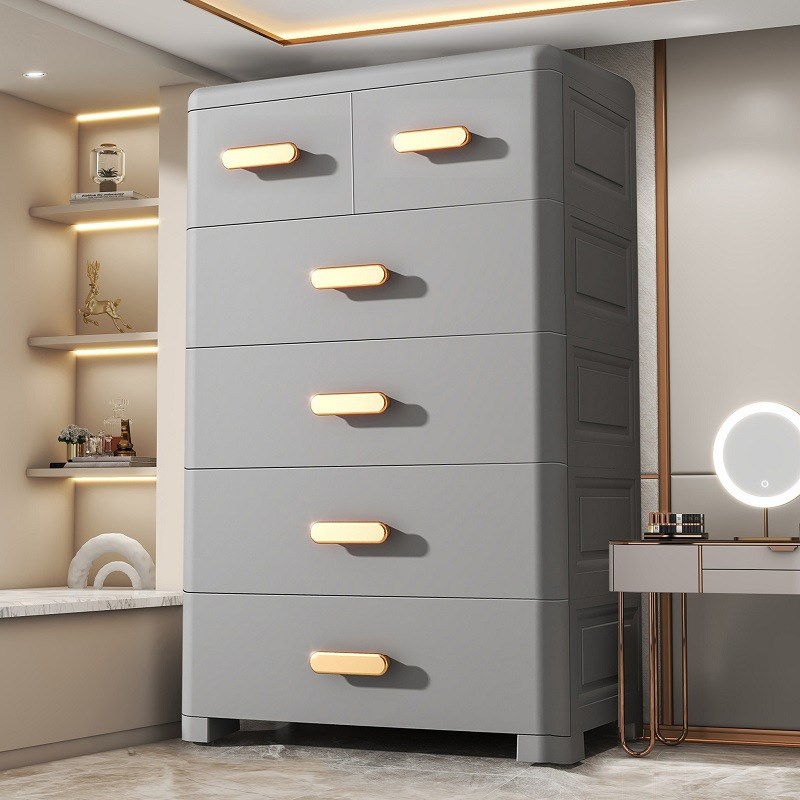 加厚收纳柜子储物柜60cm宽塑料整理箱家用置物加高抽屉式儿童衣柜